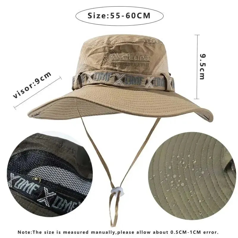 Sun shading hat, with chin strap