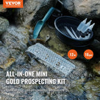 VEVOR 50" 12" Complete Sluice Box Gold Panning Kit Aluminum Alloy Gold Mining Equipment  Prospecting Kit