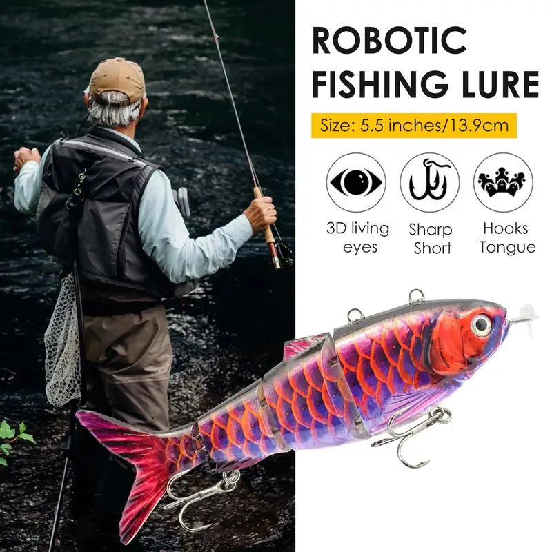 Robotic Fishing Lure USB Rechargeable Self Swimming  Smart Lure Automatic