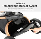 PU Leather Baby Stroller 2 in 1 Travel System 
High Landscape Portable Baby Pram
Newborns Aluminum Frame Baby Carriage