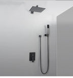 Black Concealed Shower System
Rain Waterfall Bathroom Embedded Shower Faucet Set with Tub Spout