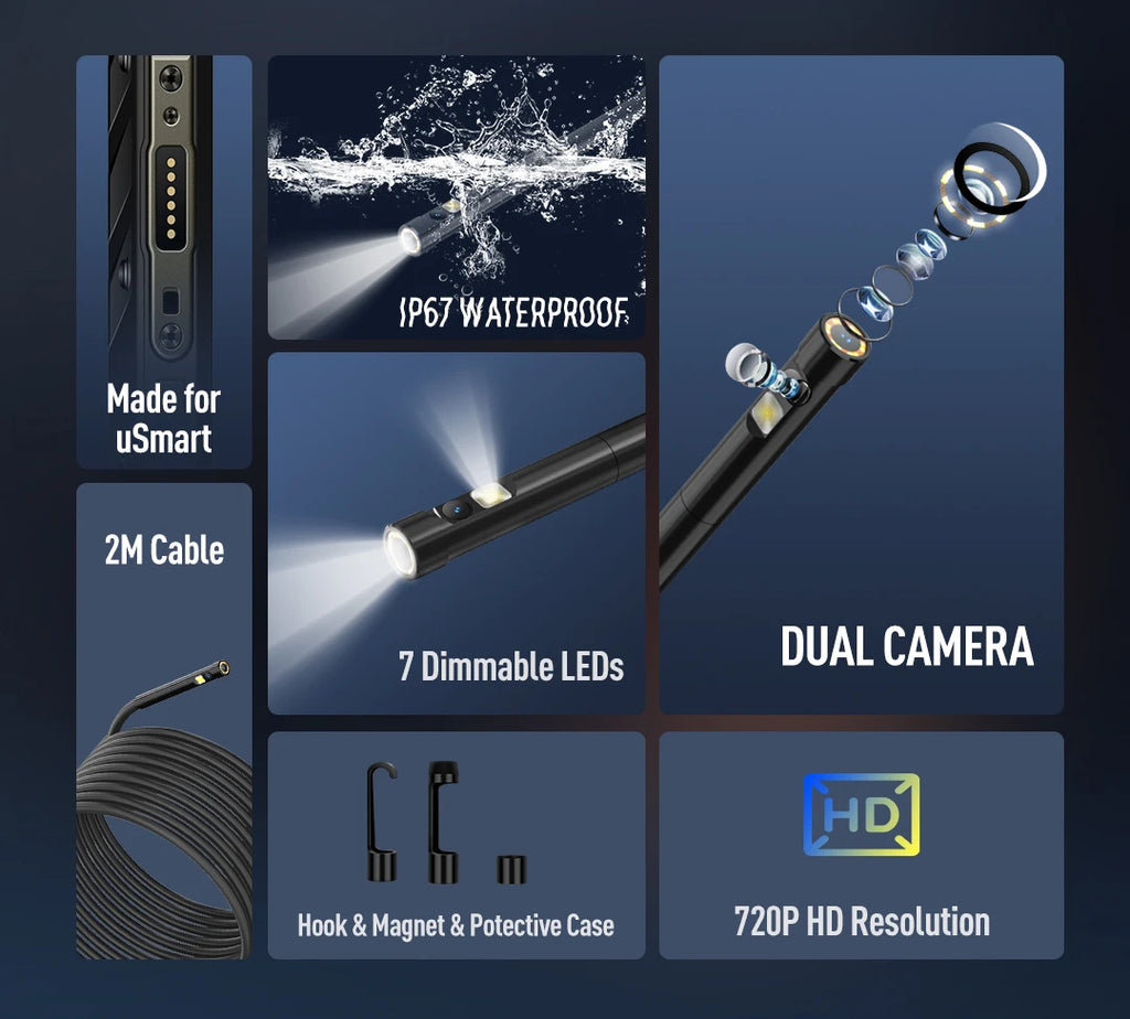 Ulefone  Waterproof 3 in 1 Endoscope /
For ARMOR 9/ARMOR 9E/Power Armor 13/Power Armor 18T