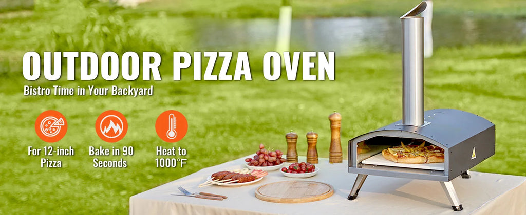 Succebuy 12inch Outdoor Oven Charcoal Fired ,Portable 
Stainless Steel Grill&Pizza 
Waterproof for Backyard Camping
