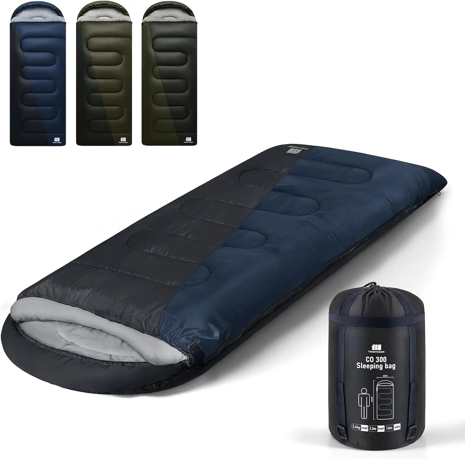 0 Degree XXL Winter Sleeping Bags for Adults Cold Weather,Camping Sleeping Bag for Kids with Compression Sack,4 Season Camping