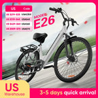 Peak 750W E26 Electric Bike for Adults | 48V 10.4Ah 
Removable Battery, Top Speed 20MPH, 26''X2" Standard Tire, 7-Speeds