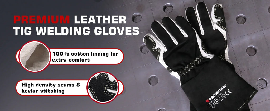 ARCCAPTAIN Welding Glove 14 inch 
Multifunctional  Goatskin Leather Protection For Welders Against Scalding