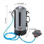 3 Gallon Pressure  push pump Style Camping Shower 
Portable , Picnic , Shower with Air Pump