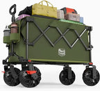 Outdoor Folding Stroller with Brakes and Cup Holders, 
500-pound Heavy-duty All-terrain Wheels