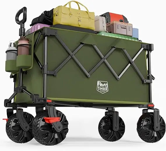 Outdoor Folding Stroller with Brakes and Cup Holders, 
500-pound Heavy-duty All-terrain Wheels