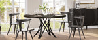 Tribesigns Round Dining Table for 4-6 People, 
47-Inch Farmhouse Dinning  Industrial Dinner Table