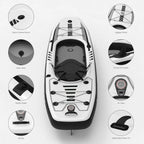 10.2'x35''x8'' Inflatable Kayak with Detachable Seat, SUP-
 Set Includes Hand Pump/Aluminum Oar/Backpack, Boat for Adults