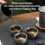 Camping Tableware Set 
Lightweight Titanium Coffee Pot Tea Kettle
 Outdoor Camping Kettle Set 3 Cups Tea Set For Hiking Picnic
