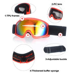 Kids Ski Goggles With UV Protection Anti-Fog Soft Snow Goggles Winter Snowboard Children Skiing Glasses For New Year