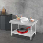 36*24*35 cm Commercial Work Table Work with Backsplash Prep for Kitchen Restaurant ,Garage ,Laundry