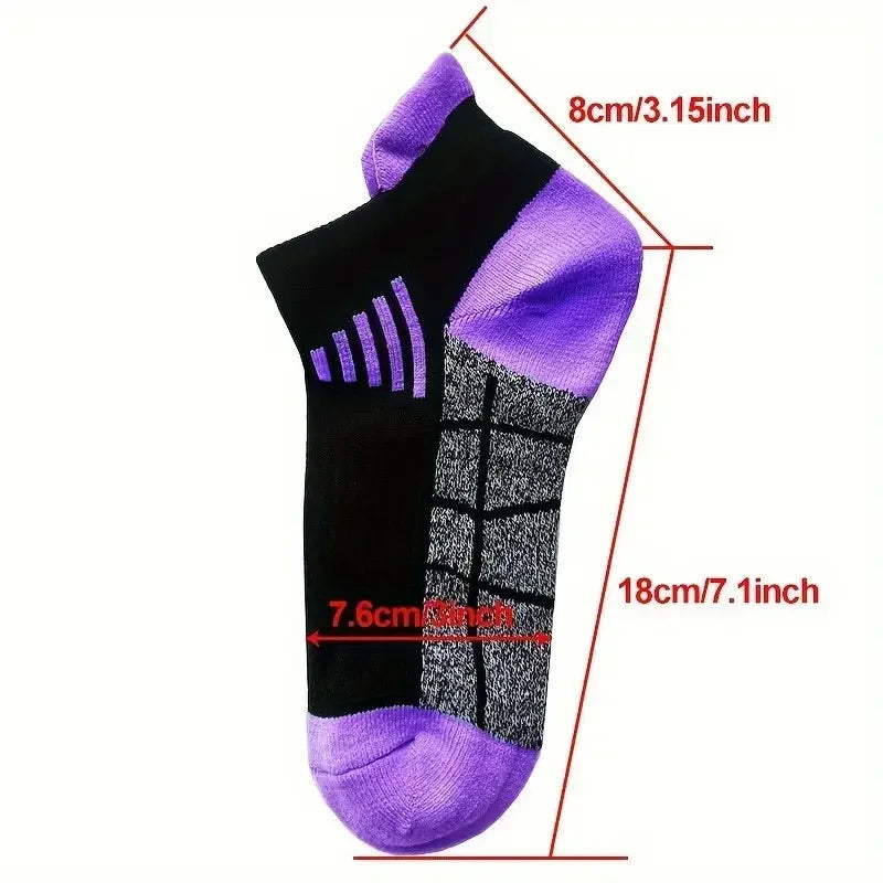 6 Pairs of Women's Sports Compression Socks -
Low-top-- Breathable-- Moisture-wicking, 
Suitable for Running and Outdoor Sports