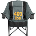 Camping Chair for Adults . Heavy Duty . 400 lbs Padded Folding Chair 
with Wine Glass Holder, 2 Cup Holders amp Side Pockets,