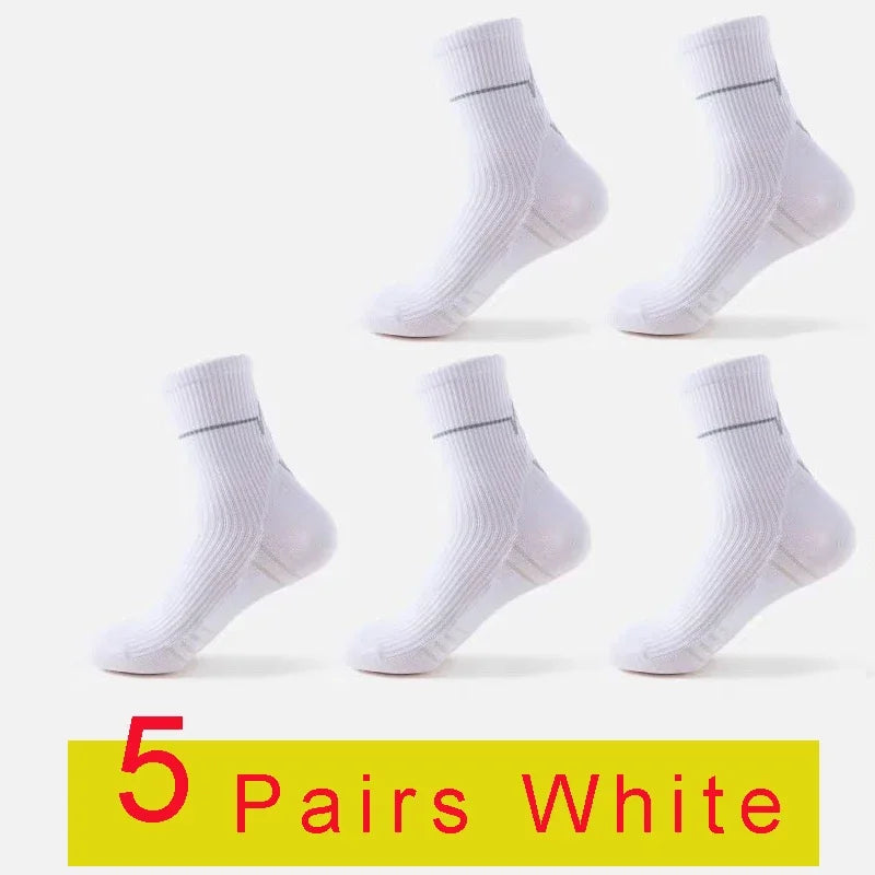 5 Pairs Professional sports socks 
Quick-drying ,
Fit sweat-absorbing training ,running and Ride