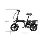 Adult Electric Bike, 20 MPH,    560W Motor,48V Removable Battery,
14inch Folding Maximum 32 Miles,1Year Warranty Ebike