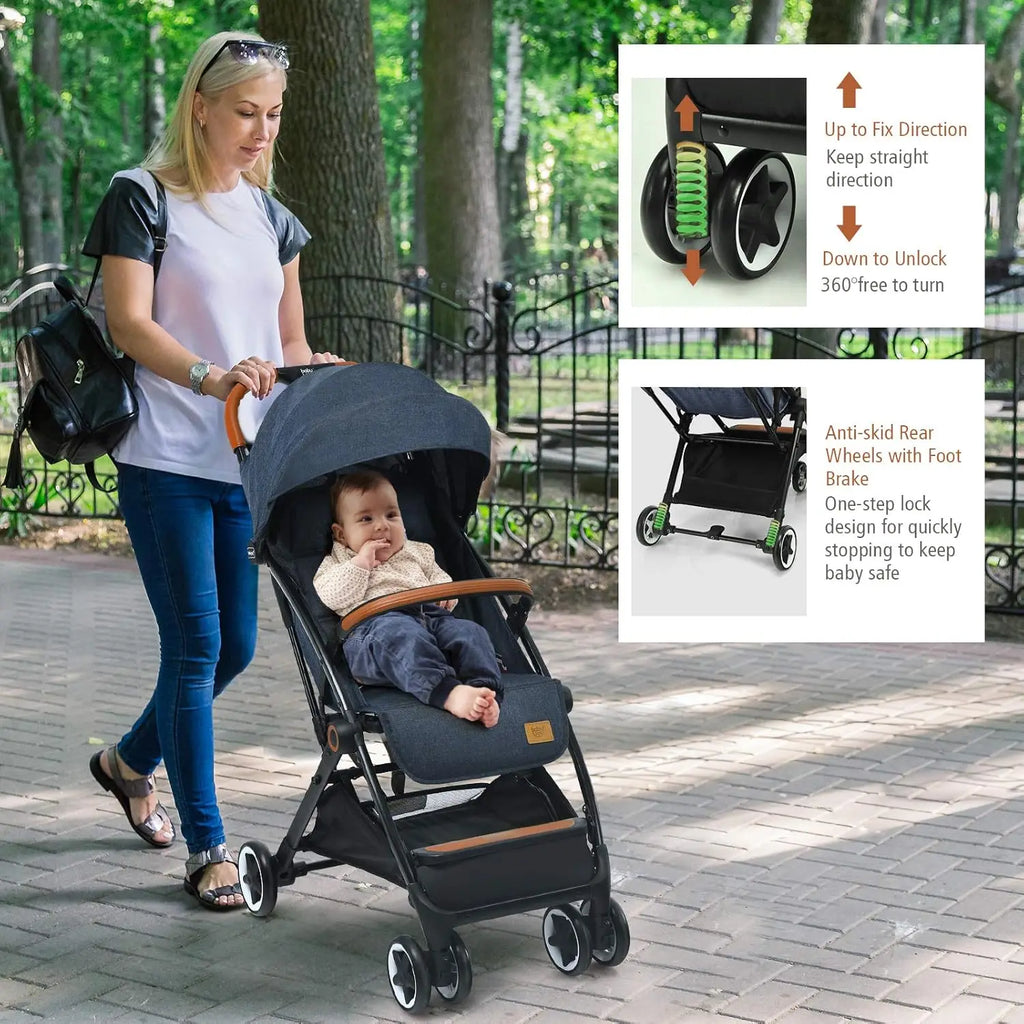 Lightweight Baby ,infant toddler Stroller, 
Compact Travel for Airplane,
 w/ 5-Point Harness, Adjustable Backrest