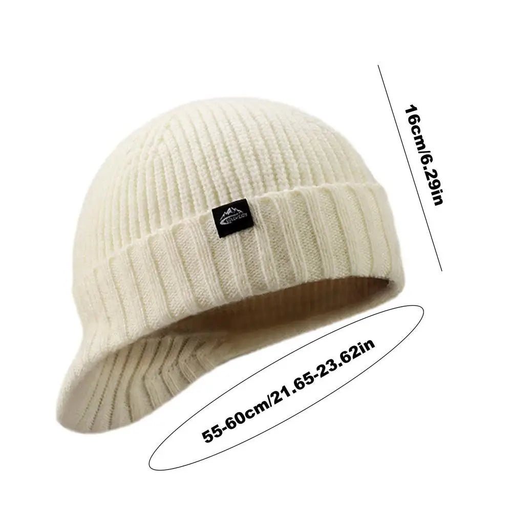 Knit Beanie Winter Beanie Outdoor Warm Hat Comfortable Ear Protection Winter Hat Knit Caps Breathable For Ski Hiking Running