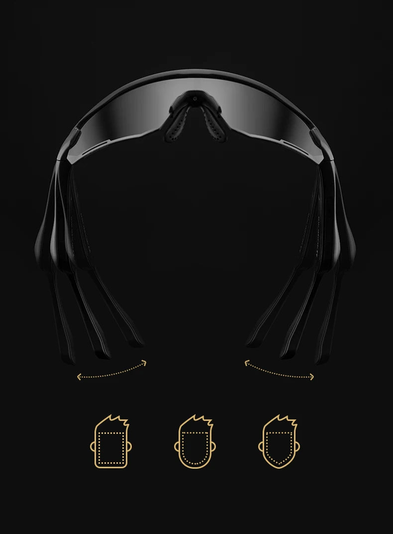ROCKBROS Cycling Glasses Wireless Bluetooth 5.2 Polarized Sunglasses Headset Telephone Driving MP3 Riding Eyewear UV400 Goggles