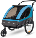 Suspension Bike Trailer & Stroller 2 in 1 Double Seat 
for Toddlers, Kids, Child Bicycle Carrier Jogger