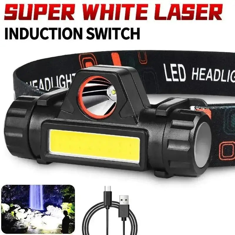 5PCS Rechargeable  LED , USB , Headlamp . 
Strong! 
Magnetic,    Powerful  Super Bright, Waterproof,  for Outdoor Fishing