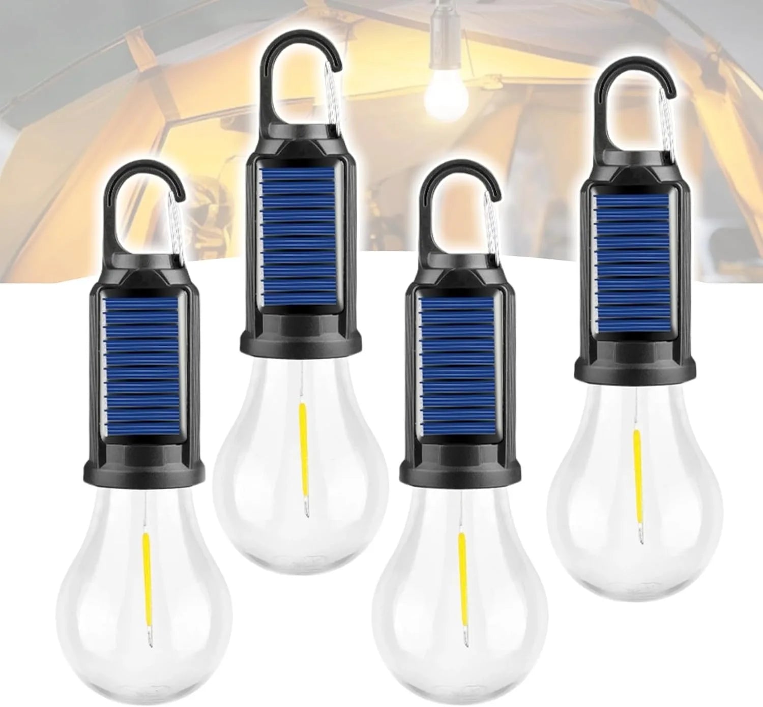Solar Camping Light: Type-C, 3 Modes, 
Waterproof. Portable for Hiking & Emergencies.