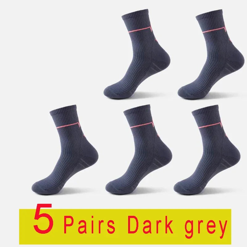 5 Pairs Professional sports socks 
Quick-drying ,
Fit sweat-absorbing training ,running and Ride