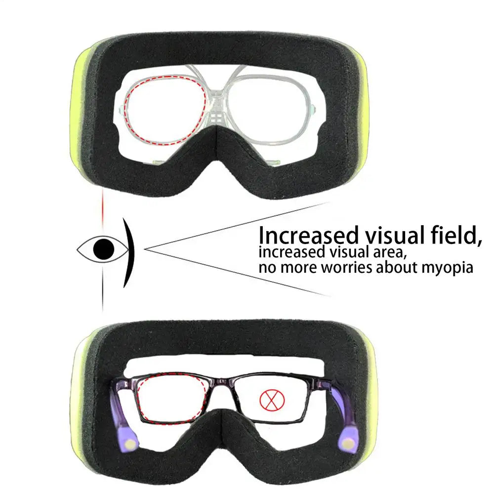 Prescription Ski Goggles Rx Insert Ski Goggles Insert Adapter Professional Transparent Flexible Bendable Goggles Accessories