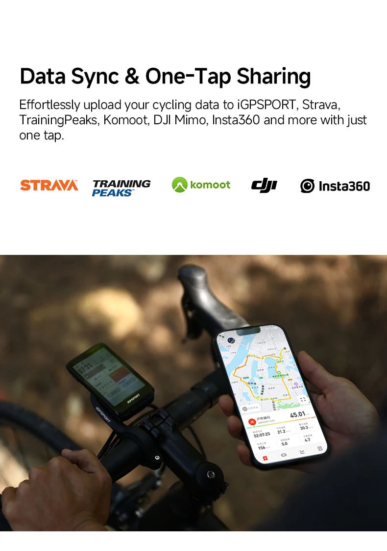 iGPSPORT Bicycle GPS Computer BiNavi Touchscreen
Map Navigation 35 Hours Battery Life  Waterproof Route Planning