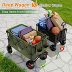 Outdoor Folding Stroller with Brakes and Cup Holders, 
500-pound Heavy-duty All-terrain Wheels