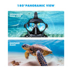 SMACO Full Face Scuba Diving Mask for Adults, Anti Fog Snorkeling Mask, Swimming Goggles, Snorkeling Gear, Freediving Snorkel