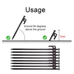 18Pcs 11.8 Inch Metal Tent Stakes 
Camping  Accessories Kit Hiking , Garden Ground