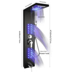 ZAPPO Shower Panel Tower System with LED Rainfall Waterfall Head
Full Body Jets ,Handheld Shower Column w/Tub Spout