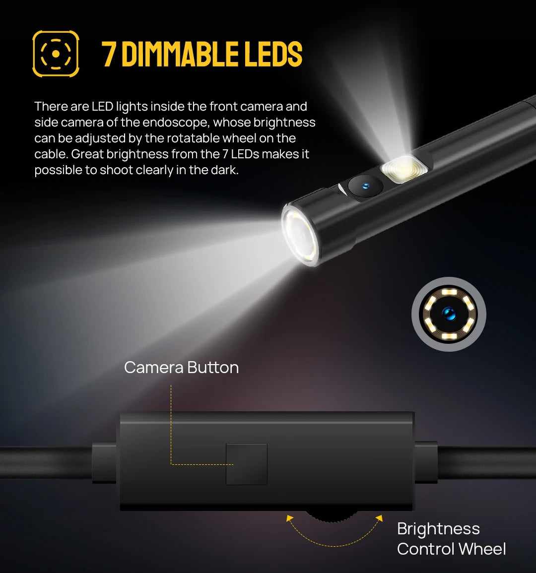 Ulefone  Waterproof 3 in 1 Endoscope /
For ARMOR 9/ARMOR 9E/Power Armor 13/Power Armor 18T