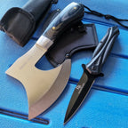Stainless Steel Axe & Folding Knife Combo Set: 
High-Performance for Outdoor Adventures, Camping & Hiking