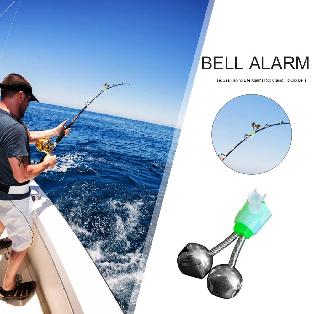 20-1PCS Fish Bite Alarm ,
Twin Spiral Bells,
 Fishing Indicator Bait Alarm. Outdoor Night Fishing Alarm Bell