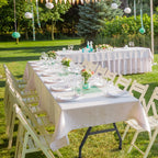 Extra-Large 6ft Waterproof Banquet Table - Heavy Duty Folding w/ Non-Slip Surface! Perfect for All Parties