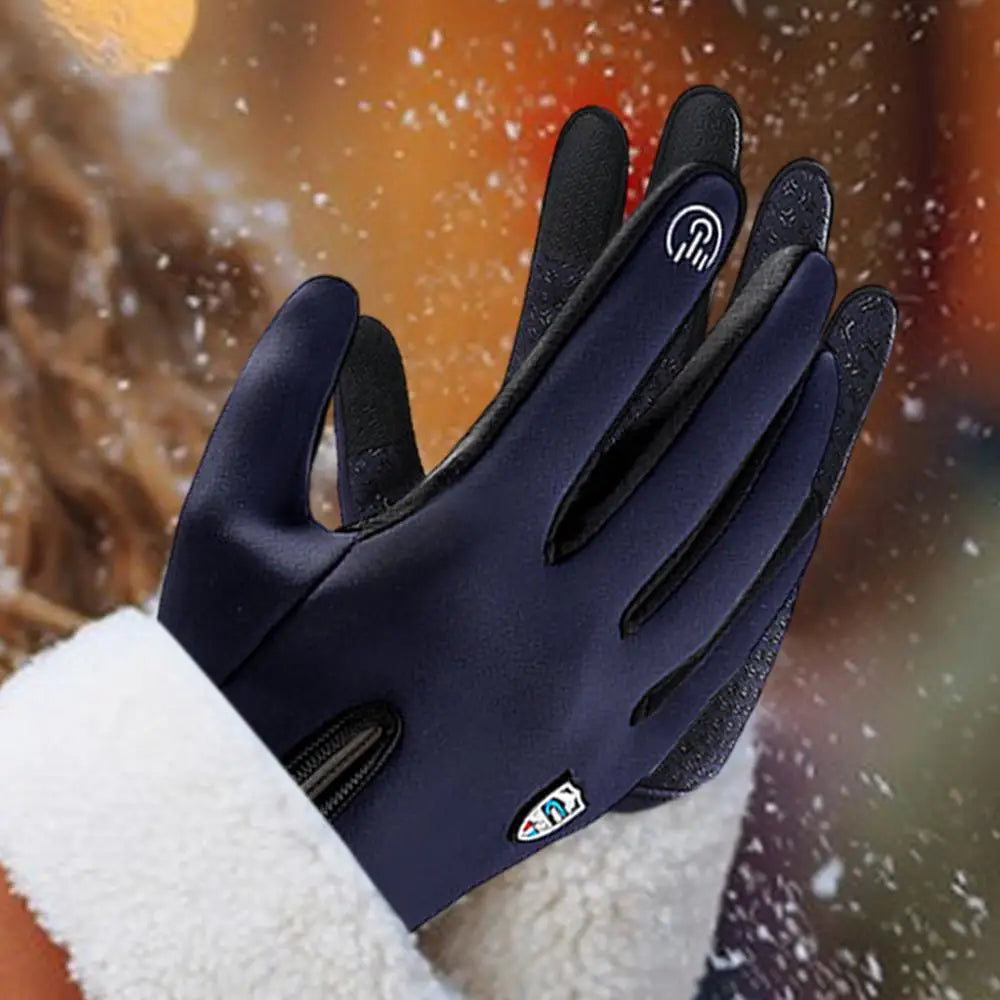 Rechargeable Heated Gloves Rechargeable Hand Warming Gloves Non-Slip Winter Gloves With Zipper Design Ice Fishing Gear For Men