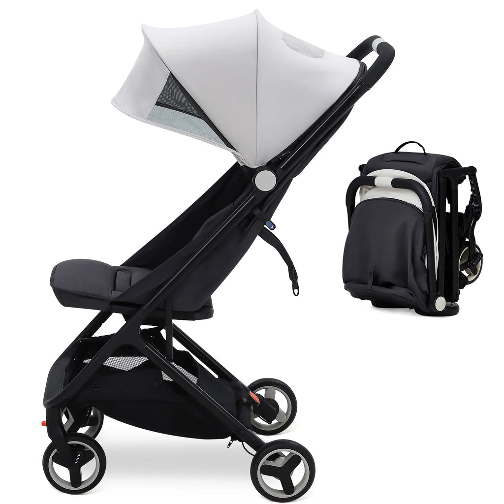 Lightweight Baby Stroller, Compact 
Umbrella Stroller with Adjustable Canopy/Footrest/Backrest,
One-Hand Folding Newborn Stroller
