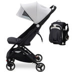 Lightweight Baby Stroller, Compact 
Umbrella Stroller with Adjustable Canopy/Footrest/Backrest,
One-Hand Folding Newborn Stroller