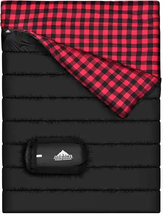 Waterproof 2-Person Cotton Flannel Sleeping Bag - 
Ideal for Camping, Backpacking, Hiking, and Outdoor Adventures