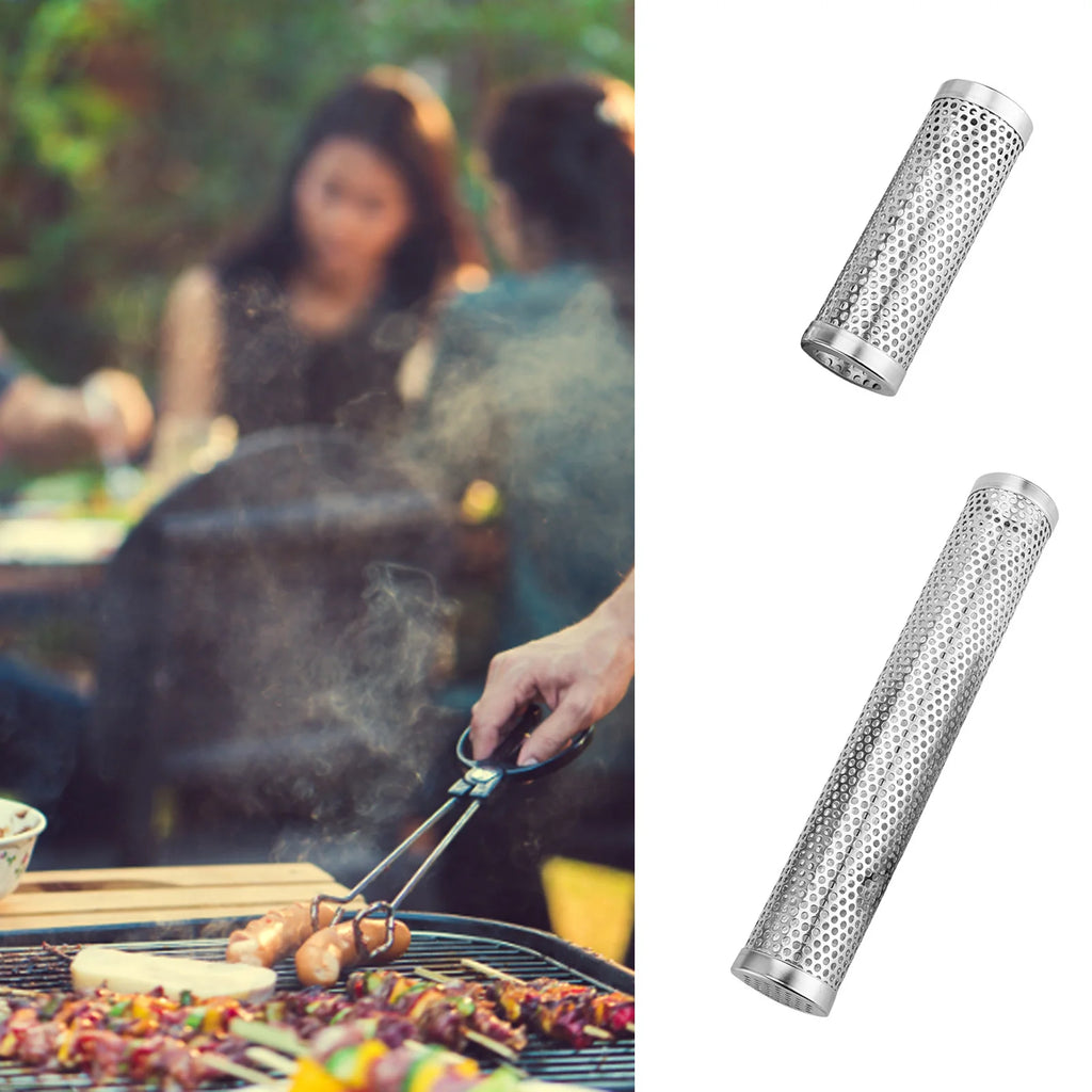 6/12in BBQ Grill Smoke Pipe High Temperature Resistant Round 
BBQ Wood Pellet Smoker 
Tube  Easy To Clean Barbecue Gadgets