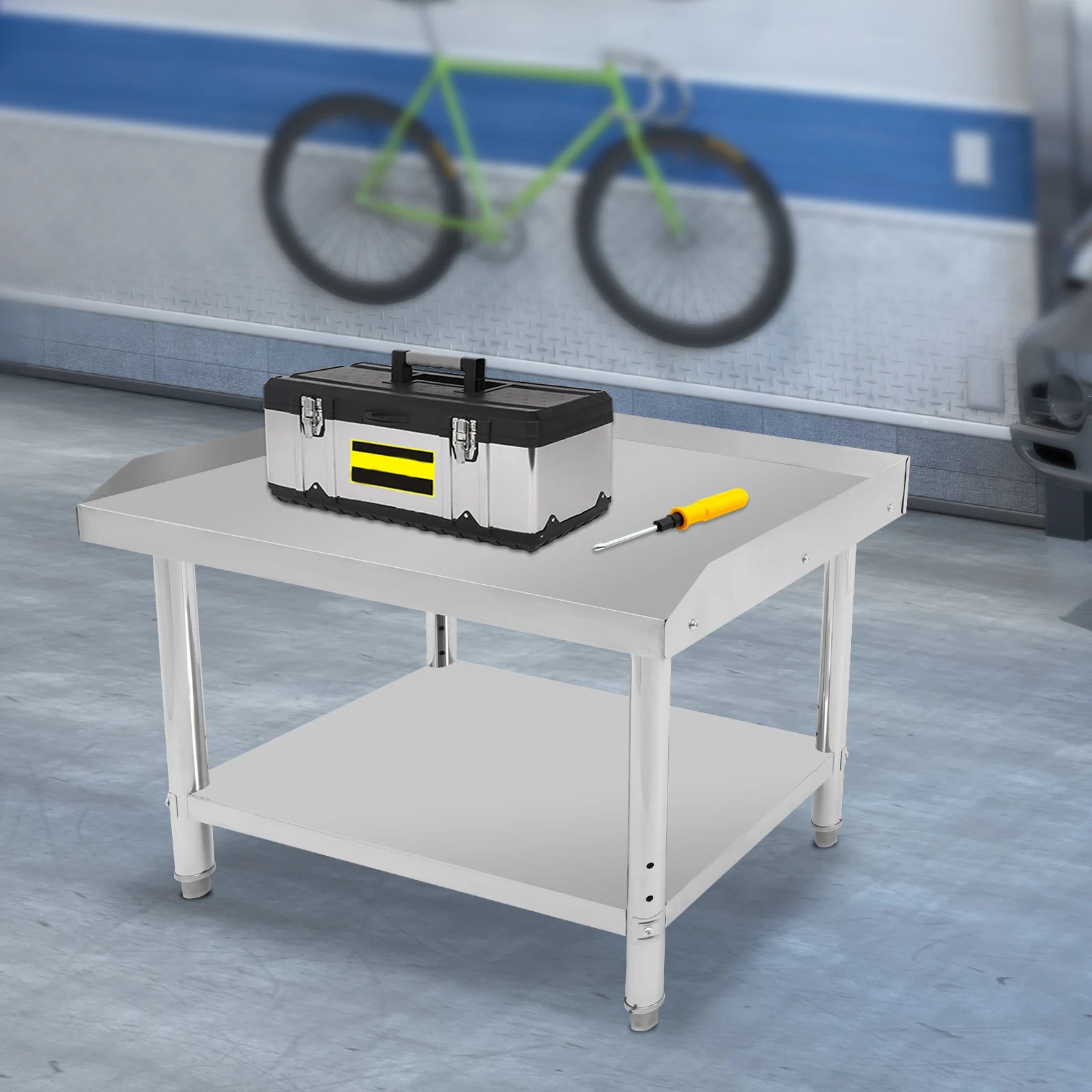 36*24*35 cm Commercial Work Table Work with Backsplash Prep for Kitchen Restaurant ,Garage ,Laundry