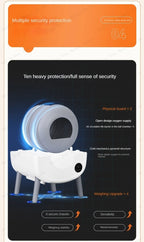 Automatic Smart Cat Toilet,   Electric Litter Box Can Be Remotely Controlled By App enclosed