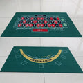 Double-sided Poker Layout Mat Blackjack and Texas Holdem Available Table Mat Craps and Roulette Table Felt Green Fabric Mat