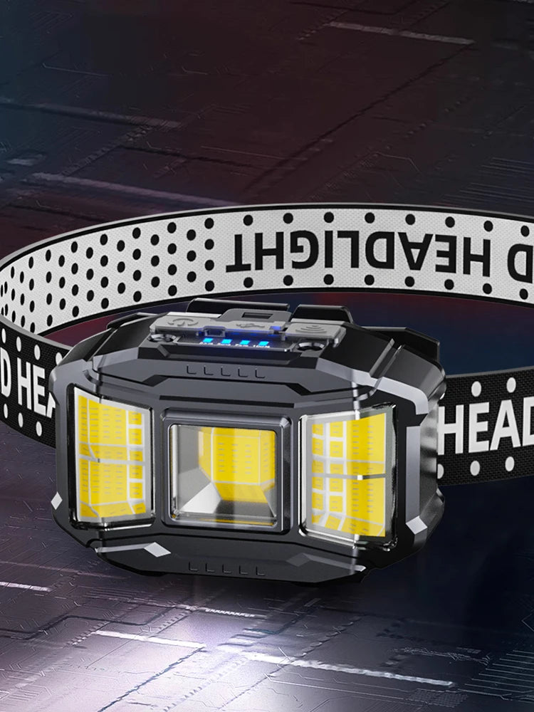 LED Strong Headlight,  Motion Sensor, Induction Headlamp 
owerful for Outdoor Night Fishing