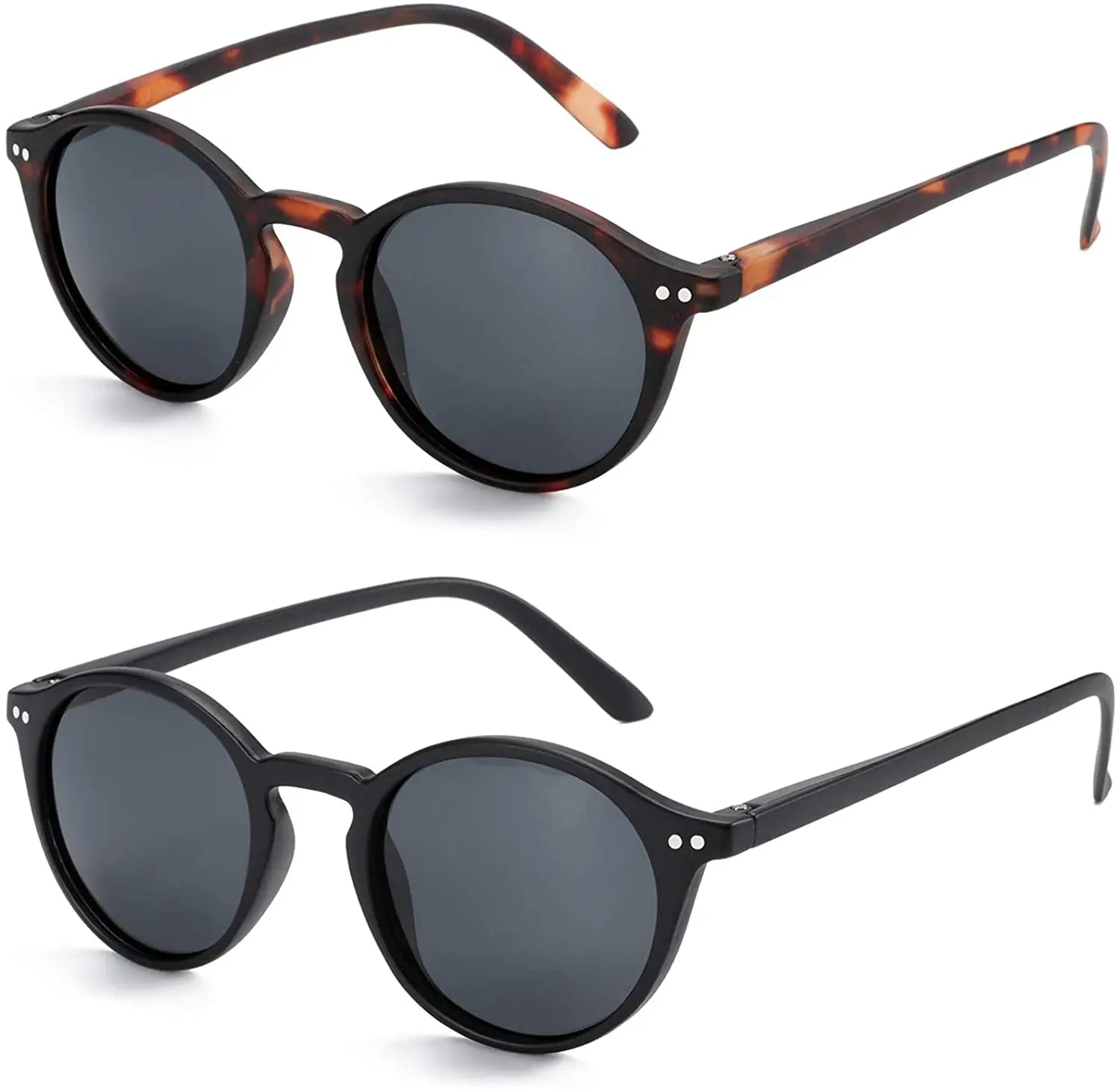ZENOTTIC Vintage Polarized Sunglasses Men Classical Retro Brand Designer Round Outdoor Driving UV400 Shades Sun Glasses Woman