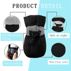 4Pcs Waterproof Dog Boots for Small Dogs - 
Non-slip Sole, Adjustable Drawstring, Soft Breathable Pet Shoes for Puppies